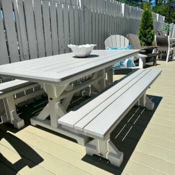 poly picnic table and bench set by Casual Comfort