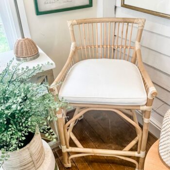 Set of Two Natural Rattan Counter Stool by Jeffan